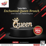 Elegant Multicolor Queen Name Brooch — Alloy Statement Pin
