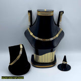 Golden Plated 5-Piece Jewelry Set with Box — Necklace & Earrings