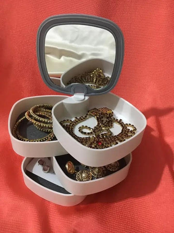 Modern Pink & Blue Jewellery Box - Elegant Organizer for Women