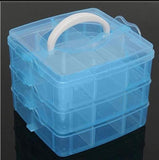 White Earring Storage Box - Compact Jewelry Organizer (1 Pc)