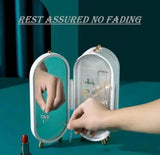 Green Compact Jewellery Box – Premium Jewellery Organizer for Travel