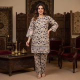 Stylish 2 Pcs Women's Cotton Lawn Printed Suit - Multicolor