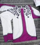 Stylish Magenta Grip Silk Printed 2 Piece Women's Co-Ord Set