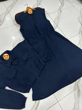 Women's Blue Fleece Zipper Tracksuit - Comfortable & Stylish