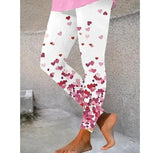 Women's White Printed Jersey Leggings - Comfortable & Stylish