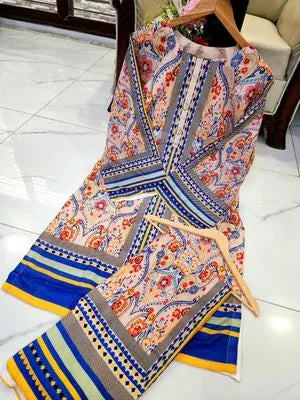 Multicolor Swiss Lawn Printed Co-Ord Set for Women