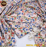 Off White Crystal Wool Printed 2 Piece Women's Stitched Set