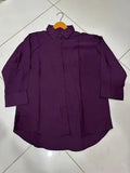Elegant Silk Button Down Shirt for Women in Purple