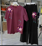 Comfortable Jersey Printed Night Suit for Women - 2 Pcs Set