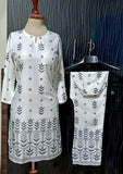 Stylish Women's Linen Block Printed 2 Piece Set - Shirt & Trouser
