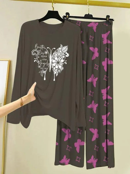 Stylish Women's Cotton Jersey Printed Night Suit - 2 Pcs Set