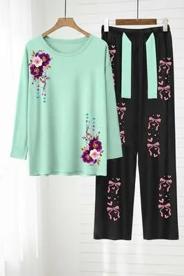 Magenta Jersey Printed 2-Piece Women's Night Suit with Shorts