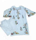 Elegant Women's Stitched Linen 3-Piece Suit with Embroidered Dupatta
