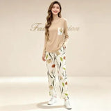 Stylish Jersey Printed Night Suit for Women - 2 Pcs Set