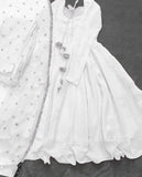 Elegant White Chiffon Embroidered Maxi Suit with Dupatta