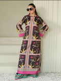 Elegant Black Khaddar Printed 2 Piece Women's Outfit