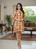 Brown Printed Khaddar 2 Piece Women's Winter Outfit