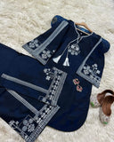 Embroidered Cotton 2 Piece Women's Stitched Shirt and Trouser Set