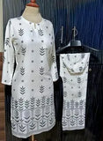 Stylish Women's Linen Block Printed 2 Piece Set - Shirt & Trouser