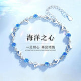 Silver-Plated Charm Bracelet with Crystal Stones — Modern Women's Jewelry