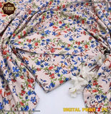 Off White Crystal Wool Printed 2 Piece Women's Stitched Set