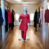 Stylish Multicolor Cotton Printed 2 Piece Women Dress Set