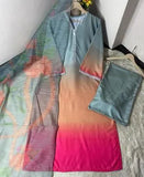 Elegant Pink 3 Piece Stitched Lawn Printed Suit for Women