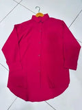 Elegant Pink Silk Button Down Shirt for Women - Sizes M & L