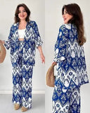 Stylish Women's 2 Piece Printed Lawn Co-Ord Set - Blue