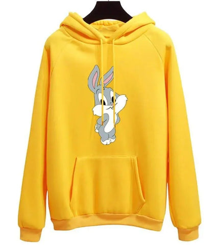 Women's Printed Fleece Pullover Hoodie - Cozy & Stylish
