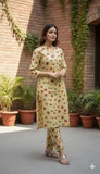 Vibrant Yellow Khaddar 3 Piece Stitched Suit for Women