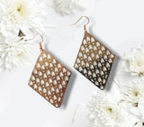 2-Layered Gold-Plated Earrings for Women - Elegant Golden Drops