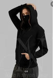 Stylish Women's Black Fleece Zip-Up Hoodie - Perfect for Every Season