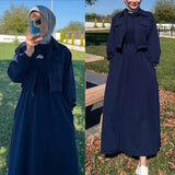 Women's Blue Fleece Zipper Tracksuit - Comfortable & Stylish