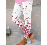 Women's White Printed Jersey Leggings - Comfortable & Stylish