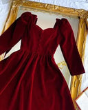 Elegant Maroon Velvet Maxi Dress with Turtle Neck Design