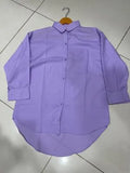 Elegant Purple Silk Button Down Shirt for Women