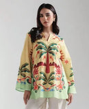 Elegant Women's Digital Print Lawn Top - Medium & Large Sizes