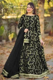Elegant Black Shamoz Silk Embroidered 4-Piece Maxi Set