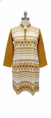 Elegant Brown Printed Pashmina Kurta for Women