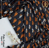 Stylish Black Printed Crystal Wool 2 Piece Women's Set