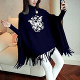 Blue Cotton Printed High Neck Women's Shirt - Stylish Western Wear