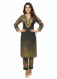 Elegant Black Khaddar Digital Print 2 Piece Set for Women