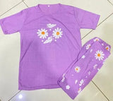 Stylish Women's Cotton Jersey Printed Night Suit - 2 Pcs Set