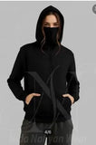Stylish Women's Black Fleece Zip-Up Hoodie - Perfect for Every Season
