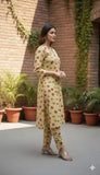Vibrant Yellow Khaddar 3 Piece Stitched Suit for Women