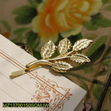 Golden Five-Dimensional Leaf Hairpin - Elegant Hair Accessory