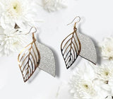 2-Layered Gold-Plated Earrings for Women - Elegant Golden Drops