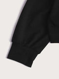 Women's Black Fleece Tracksuit - Stylish & Comfortable 2 Piece Set