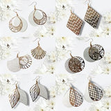 2-Layered Gold-Plated Earrings for Women - Elegant Golden Drops